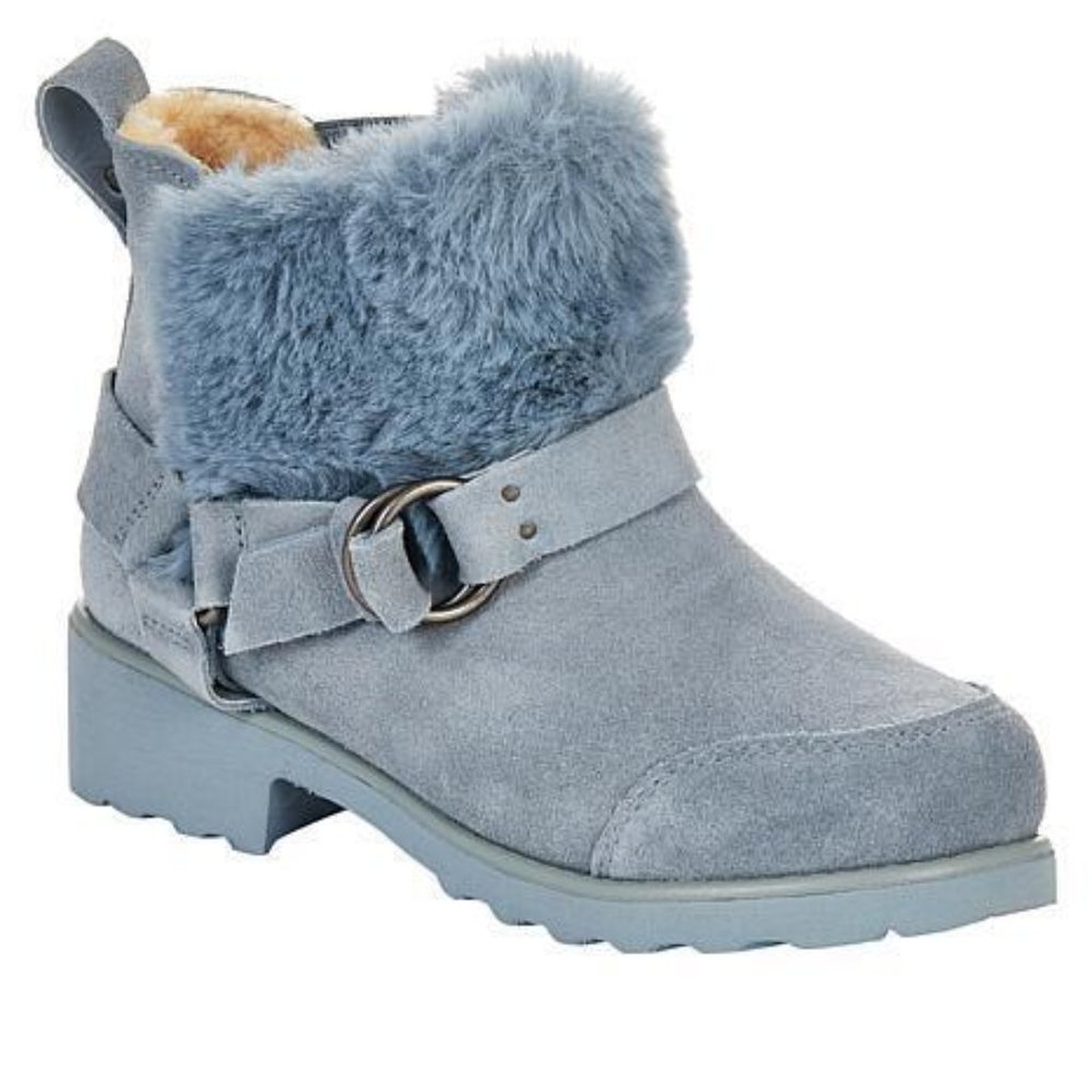 NWT Bearpaw Roxy Suede Moto Boots